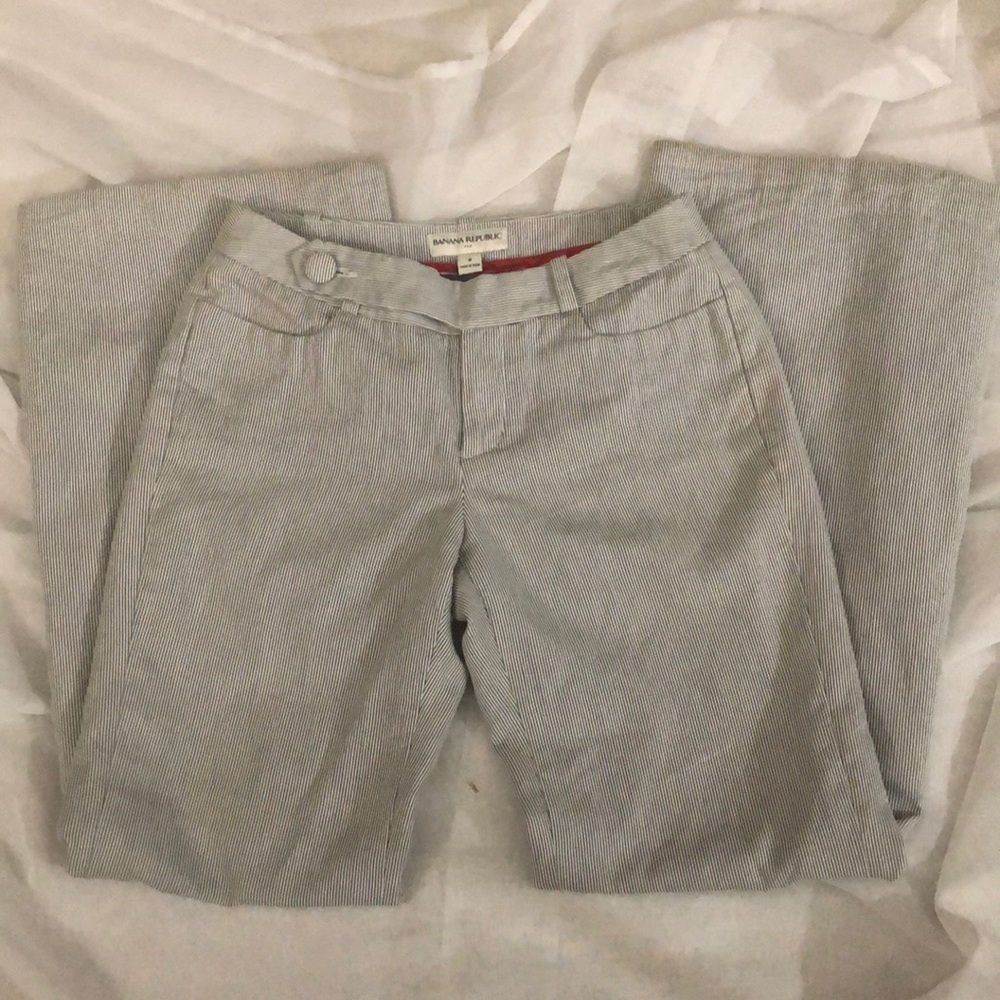 Banana Republic Pinstripe Wide Leg Size 2